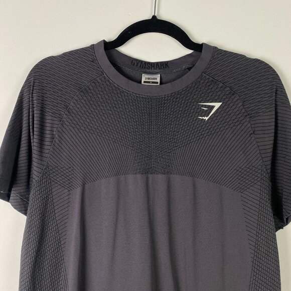 Gymshark T Shirt Mens Medium Gray Short Sleeve Athletic Fit - Picture 2 of 10